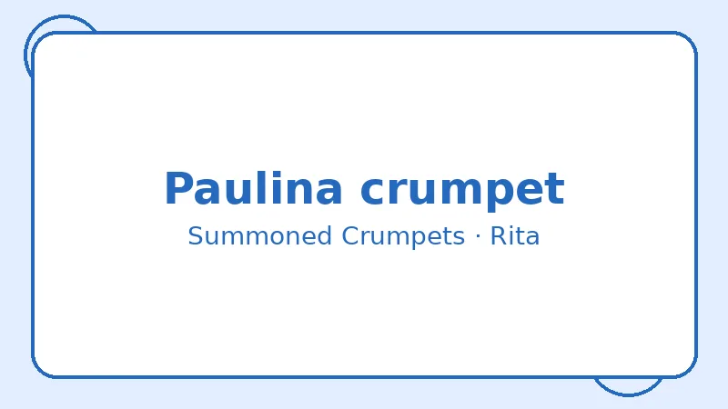 Крампет Paulina crumpet — Summoned Crumpets