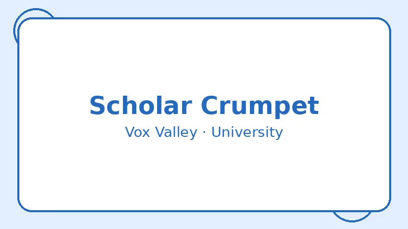 Крампет Scholar Crumpet — Vox Valley